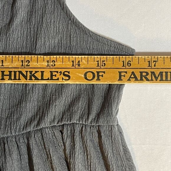 Wild Fable Dress Womens Large Gray Boho Sleeveless Tie Stretch Fit Flare - Picture 5 of 5